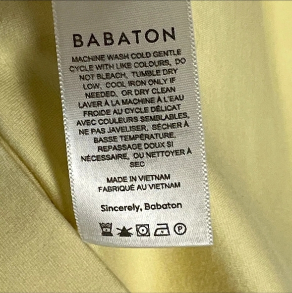 Aritzia Babaton Sleek Midi Yellow Dress, Size 10 - Picture 6 of 12